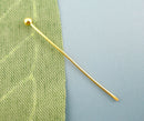 500 Medium Gold Tone Ball Head Pins, 1" long (25mm)  24ga  24 gauge pin0018