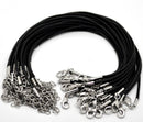 30 pieces Black Lobster Clasp Wax Rope Bracelets . adjustable . 22cm (8-5/8")  fch0058
