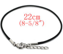 30 pieces Black Lobster Clasp Wax Rope Bracelets . adjustable . 22cm (8-5/8")  fch0058