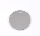 5 LARGE Stainless Steel Metal Stamping Blanks Charms ( 30mm, 1-1/8" ), ROUND DISC Tags, 18 gauge msb0060
