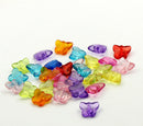 25 Acrylic BUTTERFLY Drop Charms, mixed colors bac0087a