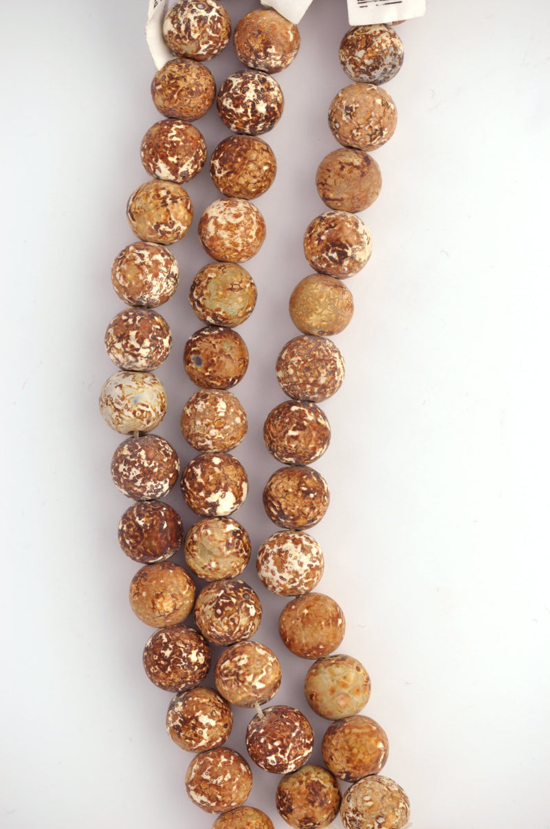 14mm Round WOOD AGATE Gemstone Beads, full strand, gag0213