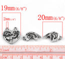 10 Sets bulk pkg Antiqued Silver Metal Pewter MOTHER DAUGHTER Charm Pendants . chs0988b