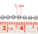 10 meters (over 32 feet) SILVER TONE Metal Ball Chain 2.4mm fch0029