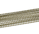 10 meters (over 32 feet) ANTIQUED BRONZE TONE Metal Ball Chain 3.2mm fch0131