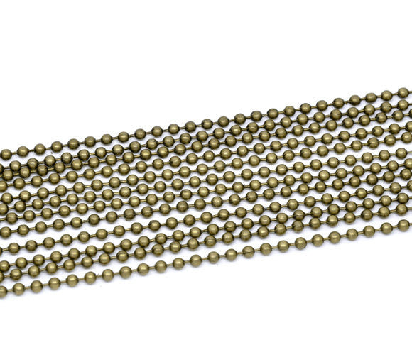 1 yard BRONZE Metal Ball Chain, bead chain fch0298a