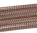 10 meters (over 32 feet) COPPER TONE Metal Ball Chain 2.4mm  fch0128