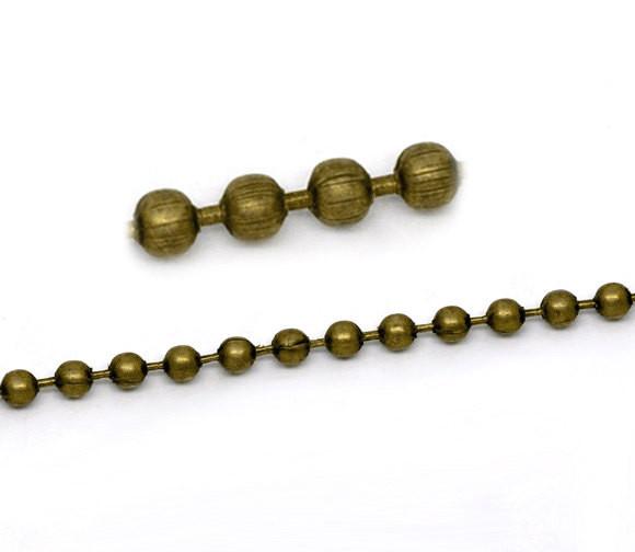 20 yards BRONZE Metal Ball Chain, bead chain fch0298b