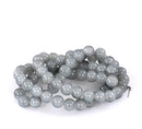 12mm HEATHER GREY Round Glass Beads . 30 beads bgl0283