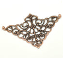 25 COPPER Vintage Style Filigree Flat Metal Findings  Bulk package  FIL0019