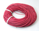 10 yards (30 feet) PINK MAGENTA LEATHER Jewelry Cord . Round 2mm cor0074