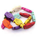 1 strand Howlite PENGUIN Beads, mixed rainbow colors  HOW0098