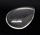 20 Clear TEARDROP Glass Dome Seals 29x20mm for Cabochons, Pendants, Charms, Scrapbooking cab0162