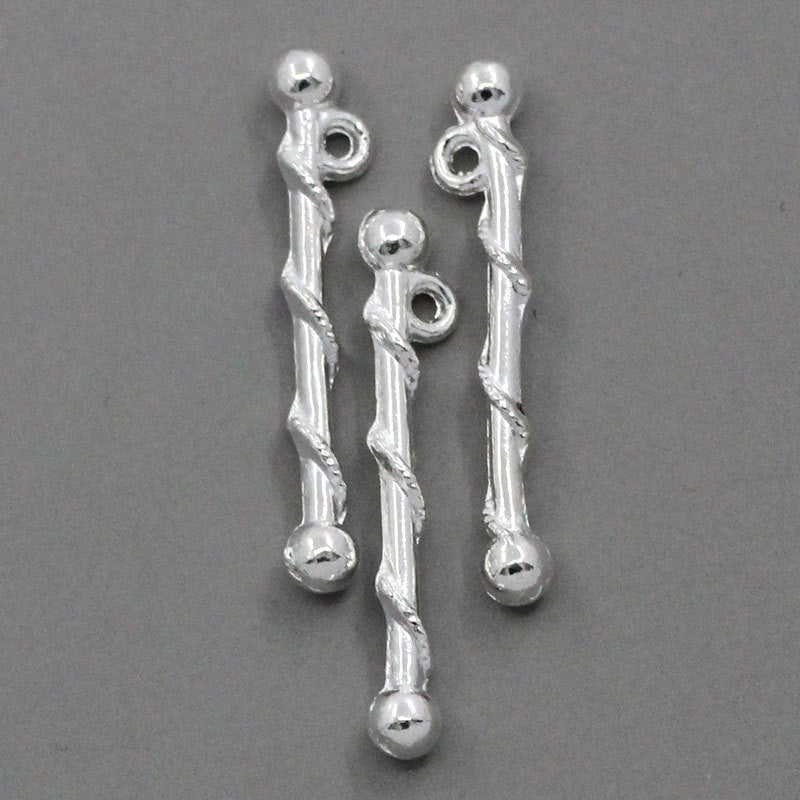 10 Silver Plated DRUM MAJOR Baton Majorette Charm Pendants chs1064