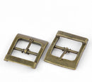 4 Bronze Metal Square Belt Buckle Findings, Fits 3/4" ribbon fin0159