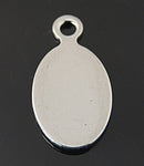10 Stainless Steel Metal Stamping Blanks Charms, Small OVAL TAGS, 20x10mm . 18 gauge . MSB0078