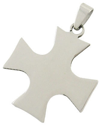 1 Stainless Steel Metal Stamping Blank Pendant, MALTESE CROSS shape, bail . 16 gauge  msb0131