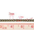 10 meters (32.8 feet) of Antiqued Bronze Curb Link Chain . unsoldered links are 3x2mm fch0092