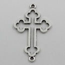 8 Silver Tone Metal Sideways Cross Link Connectors . CHS0323