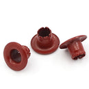 25 CRIMSON RED Eyelets for Scrapbooking, mixed colors 10x7mm fin0179