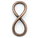 20 INFINITY SYMBOL  Antiqued Copper Tone Metal Charm Connectors  25x10mm chc0009