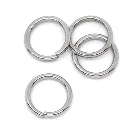 10mm Thick STAINLESS STEEL Thick Open Jump Rings 16 gauge wire Findings, 200 rings, jum0014