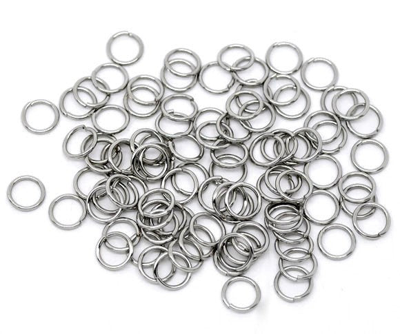 500 PCs 6mm STAINLESS STEEL Thick Open Jump Rings 18 gauge wire Findings jum0011b