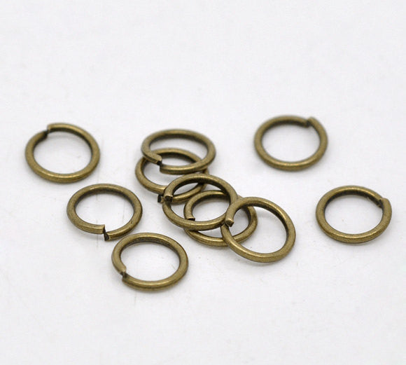 600 Antiqued Bronze Jump Rings 7mm x 0.8mm, 20 gauge wire jum0077