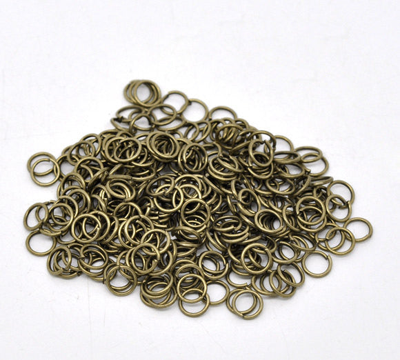 600 Antiqued Bronze Jump Rings 7mm x 0.8mm, 20 gauge wire jum0077