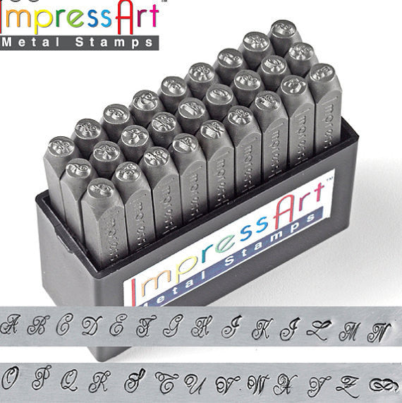 ImpressArt Metal Alphabet Letter Stamping Set,  4mm UPPERCASE ROYAL CREST Font tol0138