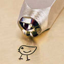 ImpressArt Metal Design Stamp,  6mm CHICKADEE chick bird   tol0011