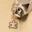 ImpressArt Metal Design Stamp,  6mm Autism Awareness PUZZLE PIECE (flat bottom edge)   tol0050
