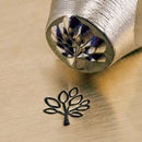 ImpressArt Metal Design Stamp,  6mm LEAF TREE, Tree of Life, tol0158