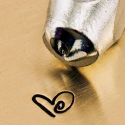 ImpressArt Metal Design Stamp,  3mm BOOGIE HEART   tol0157