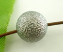 20 Gunmetal Stardust Metal Round Beads  10mm . bme0266