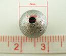 20 Gunmetal Stardust Metal Round Beads  10mm . bme0266