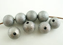 20 Gunmetal Stardust Metal Round Beads  10mm . bme0266