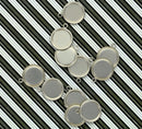 6 Unfinished Nickel Silver Metal Stamping Blanks Charms 5/8" RAISED EDGE CIRCLE Tags 24 gauge . msb0101