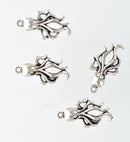 8 Silver Tone Pewter OCTOPUS Charm Pendants 30x17mm. chs0777