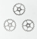 8 Silver Tone Pewter COG GEAR Charm Pendants 25mm (1" diameter) chs0041