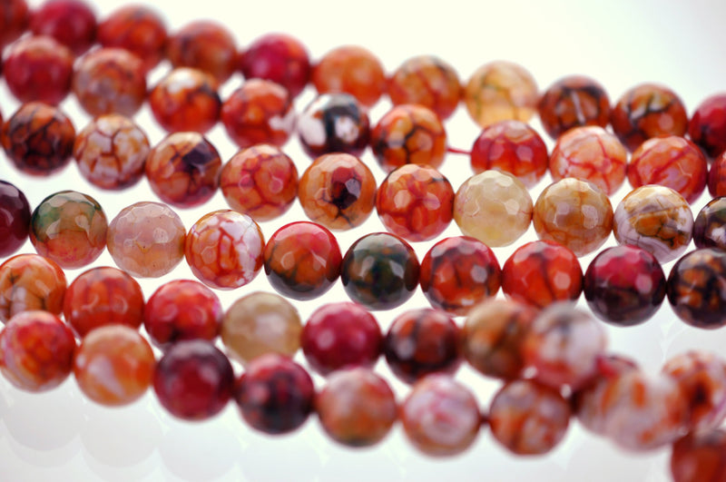 1 Strand Round Dyed Faceted HARVEST Colors Agate Beads, 10mm  Natural Gemstones gag0017