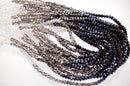 4mm Crystal Rondelle Beads, black, white, grey, silver TUXEDO MIX 4mm . about 100 beads, bgl1376