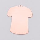 6 LARGE COPPER T-Shirt Design Metal Stamping Blanks, 24 gauge . MSB0068