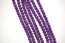 8 Large Howlite Stone Beads ROUND Ball 16mm, GRAPE PURPLE how0247