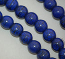 16mm Howlite Stone Beads ROUND Ball, ROYAL BLUE, 8 large round beads, how0257