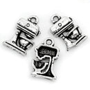 10 Silver Tone Metal KITCHEN MIXER Charm Pendants 16mm x 11mm . chs1153