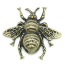 2 Antique Bronze Metal BUMBLEBEE Embellishment Cabochons. 40mm x 37mm. CAB0041