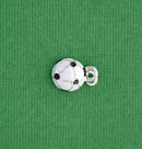SOCCER BALL Deluxe Silver Plated Charm 8mm, che0253
