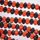 12mm BLACK and ORANGE Howlite Pumpkin Beads full strand, about 52 beads . carved howlite stone how0020