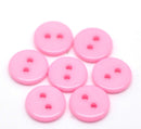 12 ROUND CANDY PINK Buttons for Jewelry Making, Scrapbooking, Sewing . 11mm (3/8")  . But0060